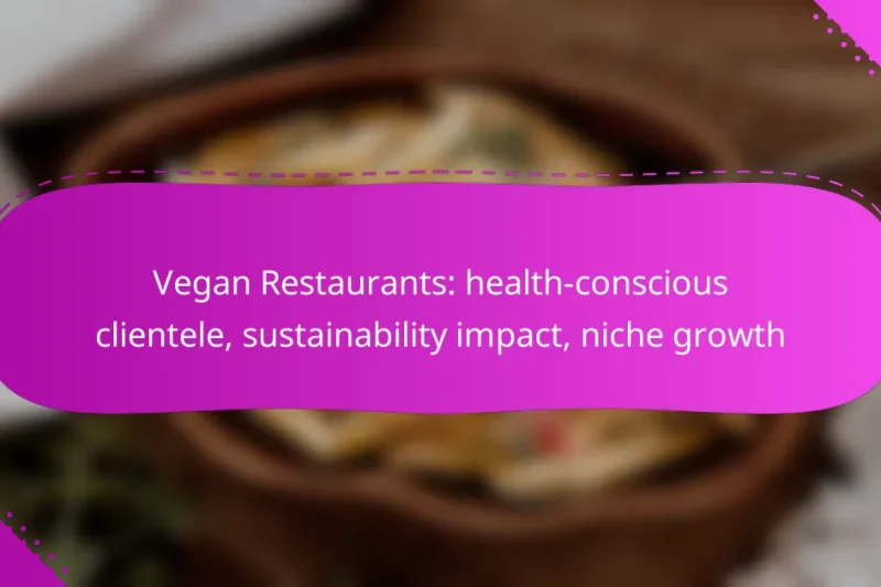Vegan Restaurants: health-conscious clientele, sustainability impact, niche growth